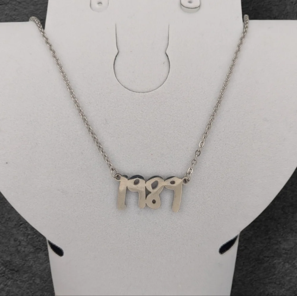 Taylor Swift 1989 Necklace Silver Stainless Steel Jewelry Music Album